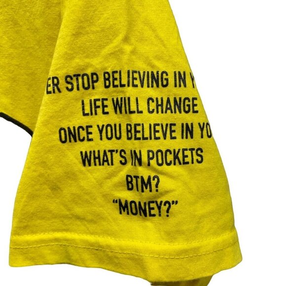 Switch Remarkable "Life Is Good" Graphic Tee Small Yellow 100% Cotton - Picture 6 of 7